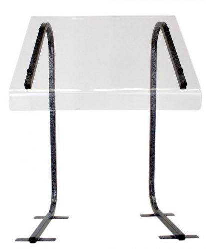 1BSGP24-Econo-Sneeze-guard 1BSGP24 Economy Sneeze guard for buffets. Features optical 1/4” acrylic which is both durable and good looking. The legs are powder coated steel and free standing. The portable sneeze guard disassembles requiring no tools, and is made to be stored and transported broken down. In the time of Covid-19, this sneeze guard will help protect both your employees and guests. The dimensions are 24” long, 16” deep and 28” tall. Disassembled you can store 50 feet of sneeze-guard on a 4 foot shelf!