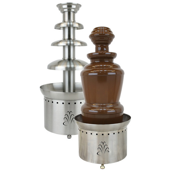 1BACF35_BuffetEnhancements_Chocolate_fountain_wedding_party_events 1BACF35 American Chocolate Fountain is perfect for catering parties and is heavy duty stainless steel weighing 82 lbs. Holds 10lbs of chocolate for weddings, birthday parties and corporate caterers.