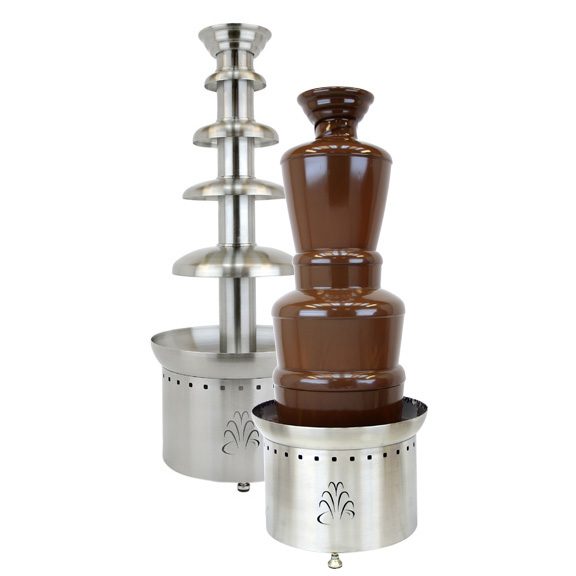 1BACF40_BuffetEnhancements_Chocolate_fountain_wedding_party_events 1BACF40 American Chocolate Fountain is perfect for catering parties and is heavy duty stainless steel weighing 82 lbs. Holds 20lbs of chocolate for weddings, birthday parties and corporate caterers.