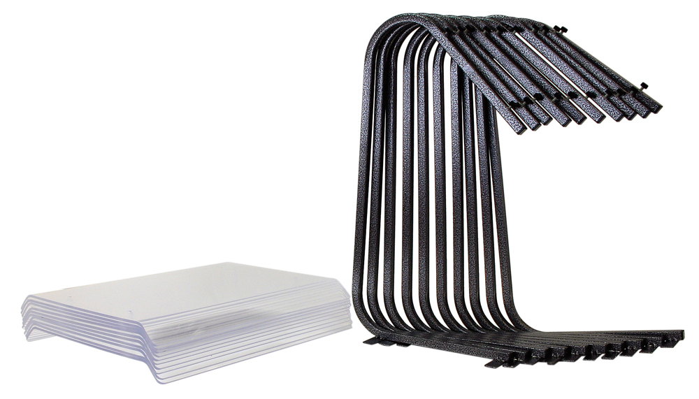1BSGP-unassembled 1BSGP Economy Sneeze guard for buffets. Features optical 1/4” acrylic which is both durable and good looking. The legs are powder coated steel and free standing. The portable sneeze guard disassembles requiring no tools, and is made to be stored and transported broken down. In the time of Covid-19, this sneeze guard will help protect both your employees and guests. The dimensions are 48” long, 16” deep and 28” tall. Disassembled you can store 50 feet of sneeze-guard on a 4 foot shelf!